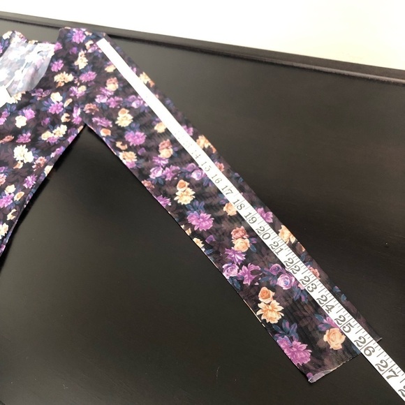 BAUM UND PFERDGARTEN Jenilyn Floral Mesh Top long sleeve, purple, size S NWT - Picture 12 of 15
